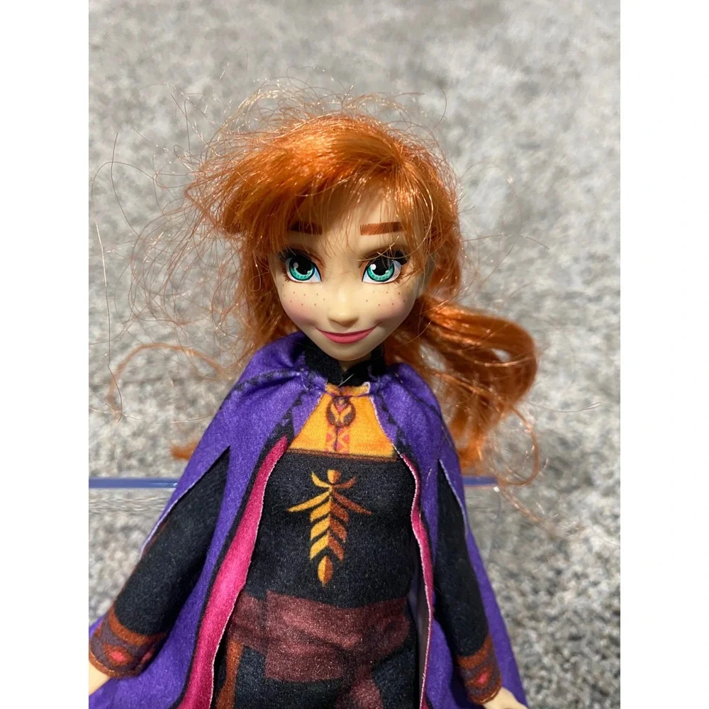 Disney Frozen 2 Anna Fashion Doll Hasbro E6661 Purple Cape Red Hair Toy